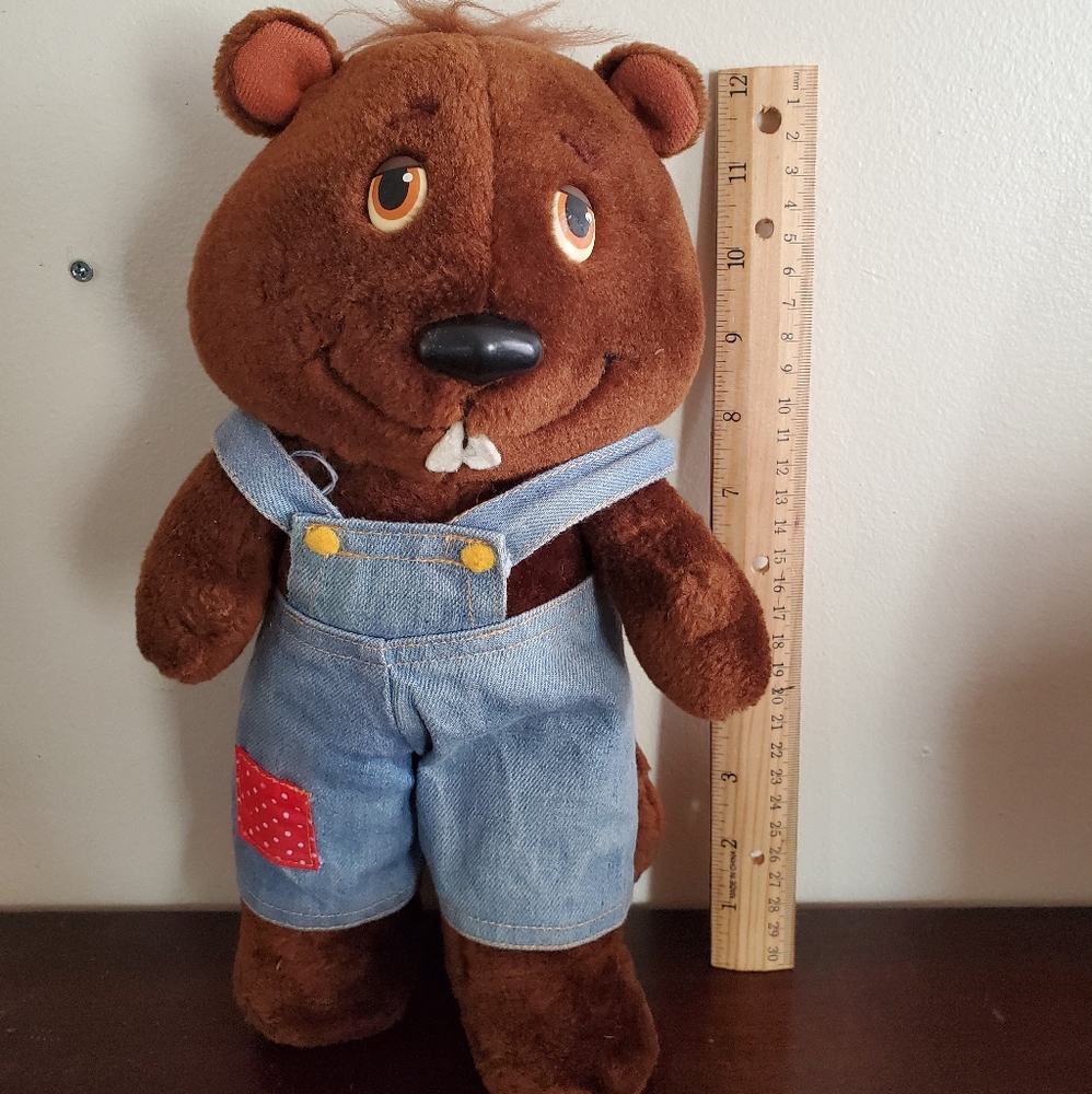 Vintage Get Along Gang Bingo Beaver Plush. 1984.